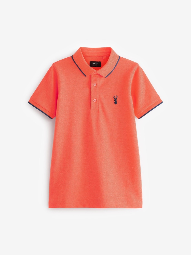 Fluro Orange Short Sleeve Polo Shirt (3-16yrs) - Image 1 of 1
