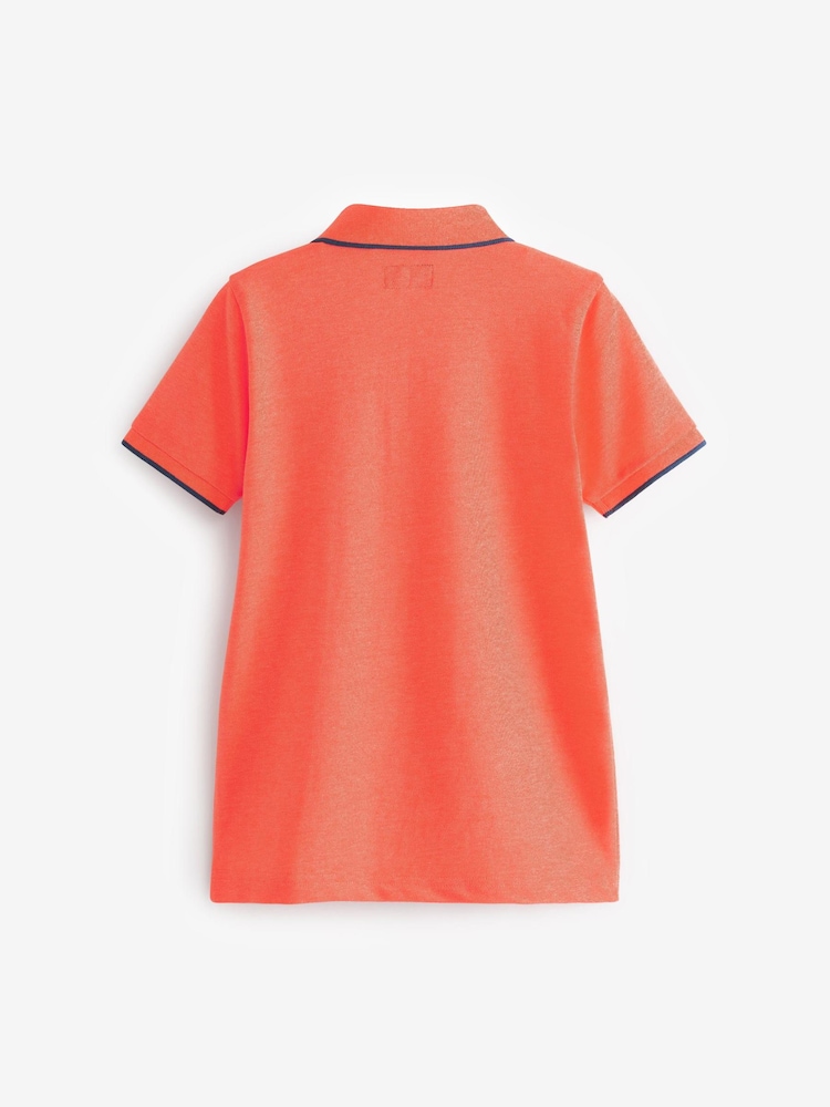 Neon-Orange - Kurzärmliges Polo-Shirt (3–16 J.) - Bild 2 von 2 Neon-Orange - Kurzärmliges Polo-Shirt (3–16 J.) - Bild 2 von 2