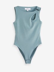 Powder Blue One Shoulder D Ring Bodysuit - Image 5 of 5