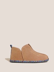 White Stuff Theo Suede Low Bootie Brown Slippers - Image 1 of 4