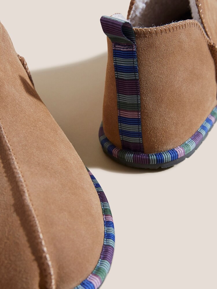 White Stuff Theo Suede Low Bootie Brown Slippers - Image 4 of 4