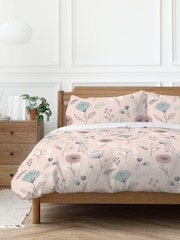 Copenhagen Home Pink Olia Duvet Cover and Pillowcase Set - Image 1 of 2