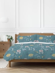 Copenhagen Home Teal Blue Olia Duvet Cover and Pillowcase Set - Image 1 of 2