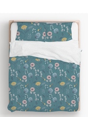 Copenhagen Home Teal Blue Olia Duvet Cover and Pillowcase Set - Image 3 of 3