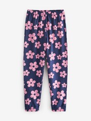 Navy/Pink Daisy Heart Pyjamas 2 Packs (3-16yrs) - Image 8 of 10