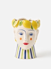 Oliver Bonas Multi Lola Ceramic Face Vase - Image 3 of 4