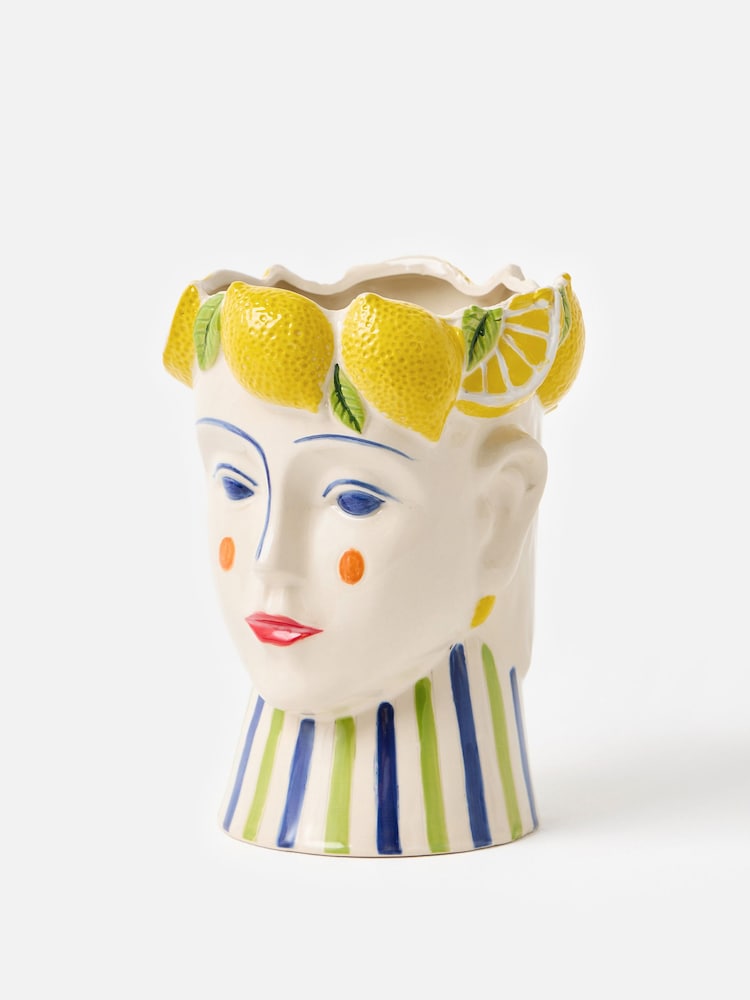 Oliver Bonas Multi Lola Ceramic Face Vase - Image 4 of 4 Oliver Bonas Multi Lola Ceramic Face Vase - Image 4 of 4