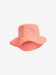 Orange Embroidered Low Back Bucket Hat (3mths-10yrs) - Image 4 of 5