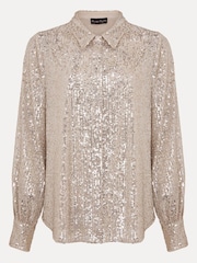 Phase Eight Cream Medora Sequin Shirt - Image 6 of 6