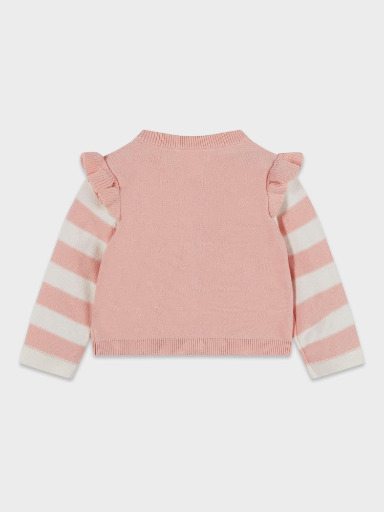M&Co Pink Bunny Pocket Cardigan - Image 2 of 3 M&Co Pink Bunny Pocket Cardigan - Image 2 of 3