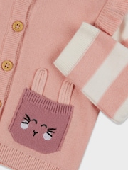 M&Co Pink Bunny Pocket Cardigan - Image 3 of 3