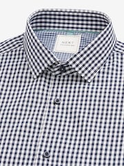 Blue/Black Gingham Regular Fit Trimmed Shirts 2 Pack - Image 3 of 13