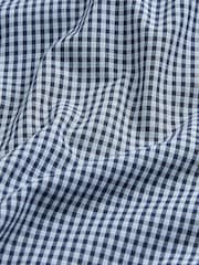 Blue/Black Gingham Regular Fit Trimmed Shirts 2 Pack - Image 7 of 13