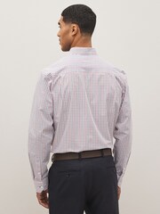Blue/Red Tattersall Check Regular Fit Trimmed Shirts 2 Pack - Image 10 of 13