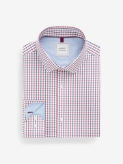 Blue/Red Tattersall Check Regular Fit Trimmed Shirts 2 Pack - Image 2 of 13