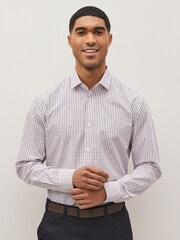 Blue/Red Tattersall Check Regular Fit Trimmed Shirts 2 Pack - Image 8 of 13