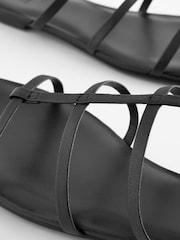 Черный - Кожаные гладиаторские сандалии Forever Comfort® - Изображение 6 из 7