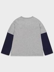 M&Co Grey Marvel Colourblock T-Shirt - Image 3 of 4