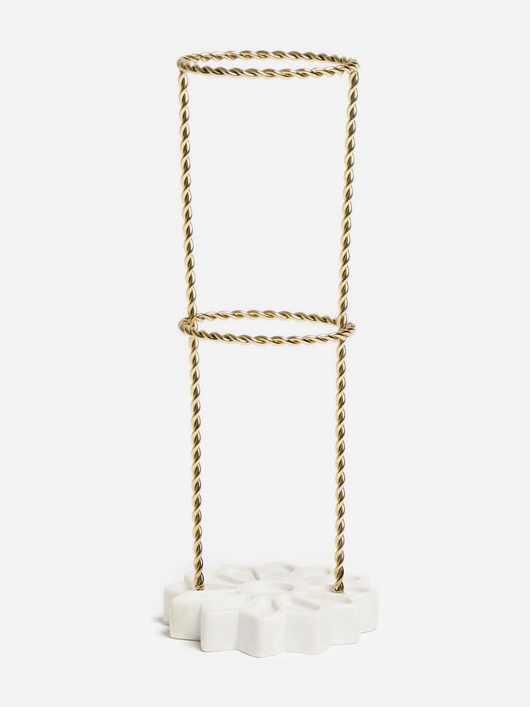 Oliver Bonas Gold Flower Umbrella Stand - Image 1 of 5