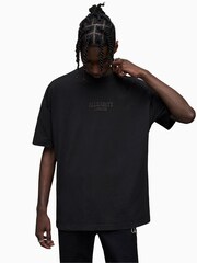 AllSaints Black Bones Short Sleeve Crew T-Shirt - Image 3 of 6