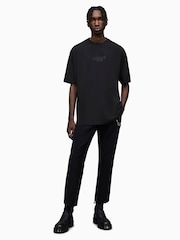 AllSaints Black Bones Short Sleeve Crew T-Shirt - Image 4 of 6