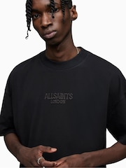 AllSaints Black Bones Short Sleeve Crew T-Shirt - Image 5 of 6