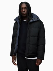 AllSaints Black Novern Jacket - Image 1 of 5