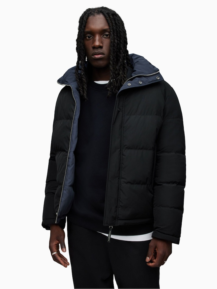 AllSaints Black Novern Jacket - Image 1 of 5