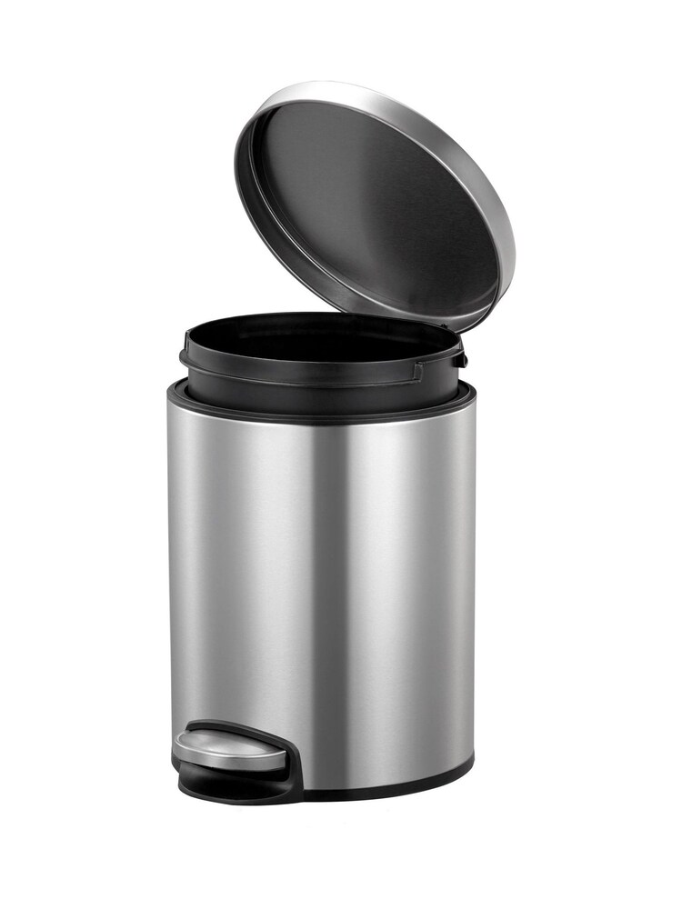 Eko Silver Eva Stainless Steel Bathroom Pedal Bin 5L - Image 2 of 5