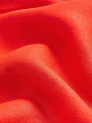 Red 100% Linen Bandeau Jumpsuit - Image 8 of 8