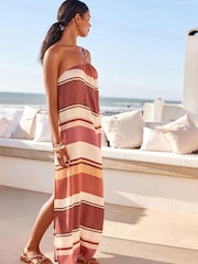 Streifen - One-Shoulder-Maxikleid - Bild 2 von 5