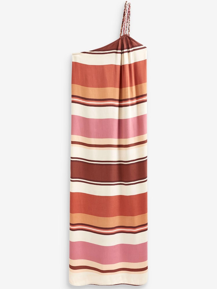 Streifen - One-Shoulder-Maxikleid - Bild 5 von 5