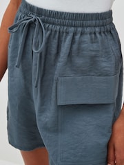 Grey Shine Utility Shorts with Pockets - Image 3 of 5