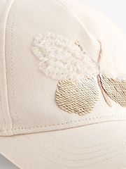 Cream Butterfly Sequin Cap (3-10yrs) - Image 3 of 3