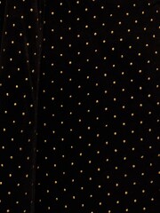 Aidan by Adrianna Papell Goop Dot Velvet Black Jumpsuit - Image 7 of 7