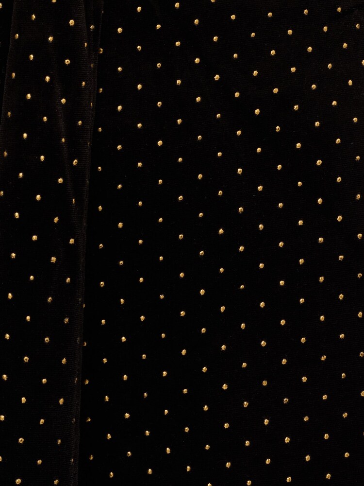 Aidan by Adrianna Papell Goop Dot Velvet Black Jumpsuit - Image 7 of 7
