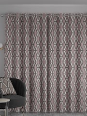 Blush Pink Collection Luxe Heavyweight Geometric Cut Velvet Made To Measure Curtains - Image 2 of 8