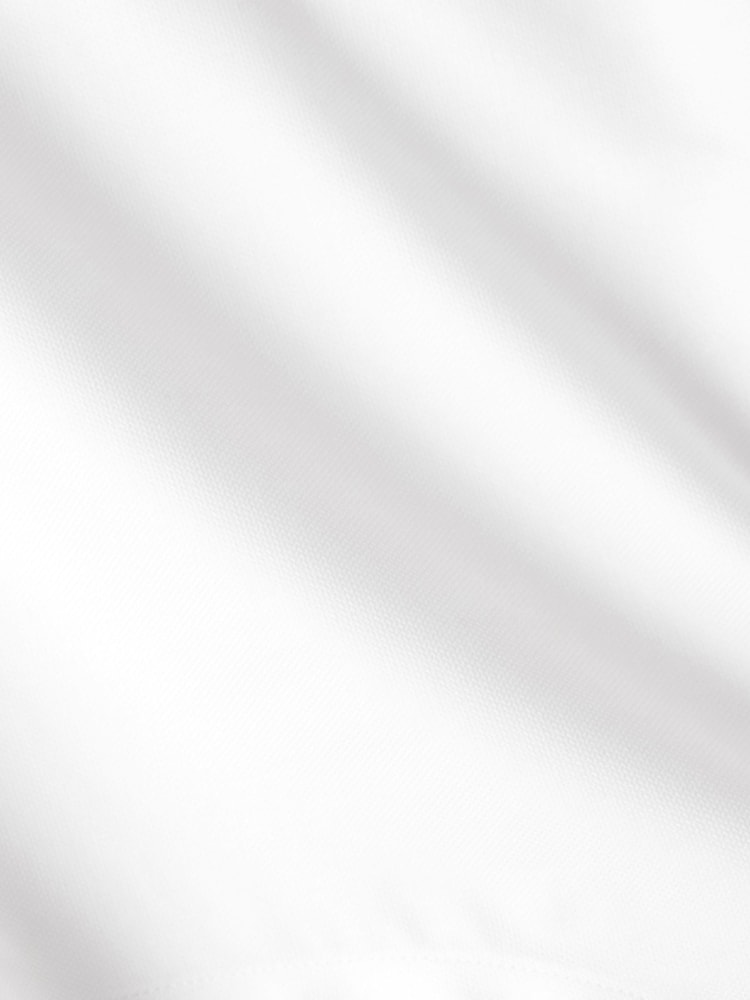 White Slim Fit Pleated Double Cuff Dress Shirt - Image 3 of 3