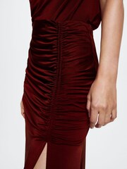 Mango Orange Draped Pencil Skirt - Image 2 of 7