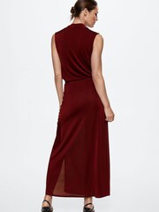 Mango Orange Draped Pencil Skirt - Image 4 of 7