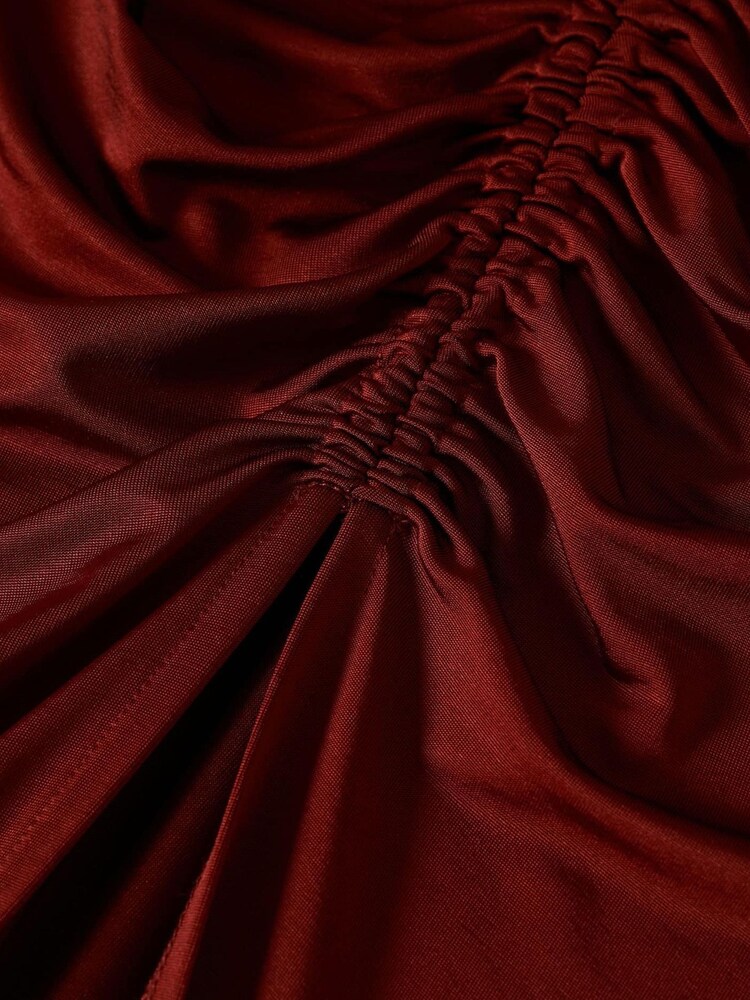 Mango Orange Draped Pencil Skirt - Image 7 of 7 Mango Orange Draped Pencil Skirt - Image 7 of 7