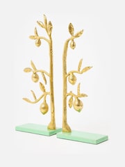 Oliver Bonas Gold Lemon Tree Metal Book Ends - Image 3 of 5