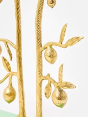Oliver Bonas Gold Lemon Tree Metal Book Ends - Image 4 of 5