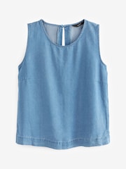 Blue Super Soft Sleeveless Shell Top - Image 6 of 7