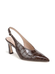Naturalizer Brown Elaine Regular Fit Slingbacks Shoes - Image 3 of 7