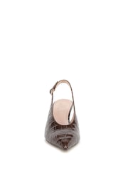 Naturalizer Brown Elaine Regular Fit Slingbacks Shoes - Image 4 of 7