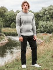 Monochrome Regular Brushed Ombre Crew Jumper - Image 2 of 7