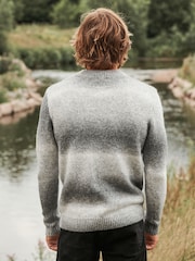 Monochrome Regular Brushed Ombre Crew Jumper - Image 3 of 7