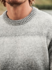 Monochrome Regular Brushed Ombre Crew Jumper - Image 4 of 7