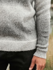 Monochrome Regular Brushed Ombre Crew Jumper - Image 5 of 7